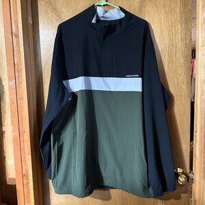 Gently Used Crew Jacket Mens Sketchers Black Green Silver stripe XXL